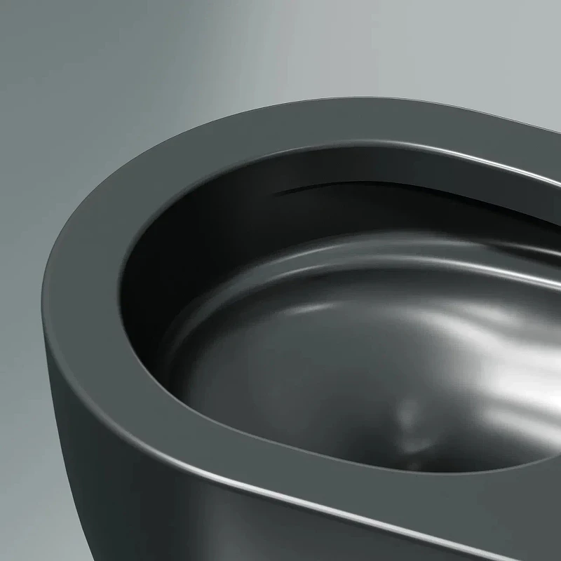Унитаз Ceramicanova Modena Rimless CN6063MDH подвесной Темный антрацит матовый с сиденьем Микролифт фарфор подвесной