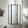 Душевой уголок Azario Richmond 100х100 L AZ-NAG3231 1000 Black профиль Черный стекло прозрачное