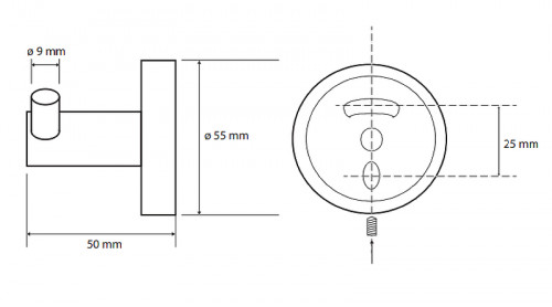 Двойной крючок Bemeta Omega 104106032 Хром