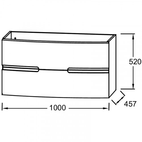 Тумба под раковину Jacob Delafon Nona 100 EB1889RU-G1C подвесная Белая глянцевая МДФ / ЛДСП