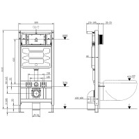 Инсталляция Allen Brau Pneumatic Pro 9.11101.20 для унитаза без клавиши смыва пластик