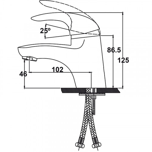 Смеситель для раковины Kaiser Safira 15011 Хром латунь