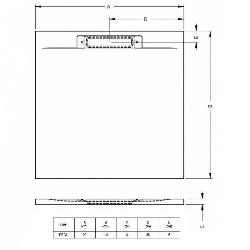 Душевой поддон из искусственного камня Riho Isola 140x90 D007018105 цвет Белый матовый