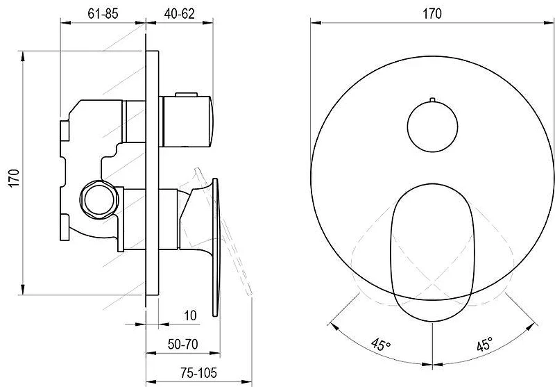 Смеситель для душа Ravak Spring SG 065.00CR O2 X070533 цвет Хром