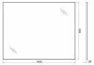 Зеркало BelBagno SPC 100 SPC-AL-1000-800 Nero Черное стекло