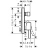 Смеситель для душа Hansgrohe Finoris 76415700 Белый матовый латунь встраиваемый