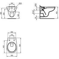 Унитаз Ideal Standard Tirso R034301 подвесной с сиденьем Микролифт фарфор подвесной