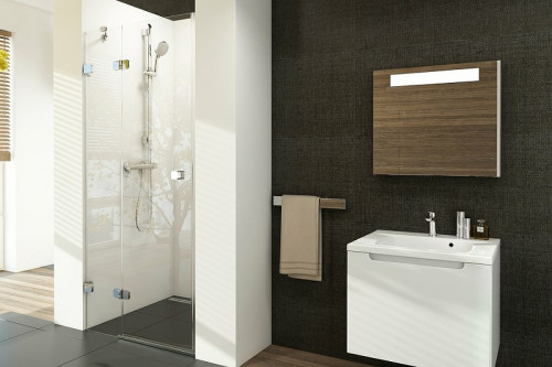 Душевая дверь Ravak Brilliant BSD2-90 A L 0UL7AA00Z1 профиль Хром стекло Transparent