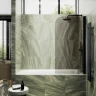 Шторка на ванну Maybah Glass MGV-622-6 800x1400 поворотная на монопетле Черный стекло бронзовое