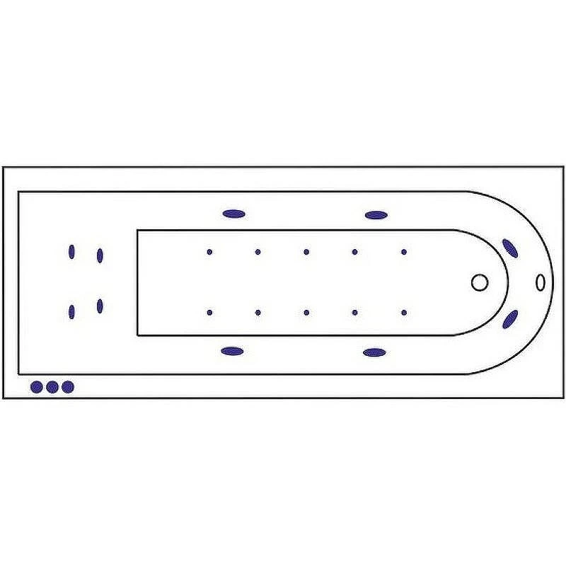 Акриловая ванна Excellent Aurum 180x80 WAEX.AUR18.LUX.CR с гидромассажем
