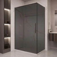 Душевой уголок Vincea Stella 120х90 VSR-1ST9012CGB профиль цвет Черный стекло тонированное