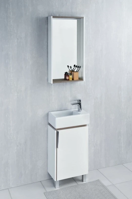 Зеркало Aquaton Бэлла 46 1A221702BBAZ0 с подсветкой Белое Джарра