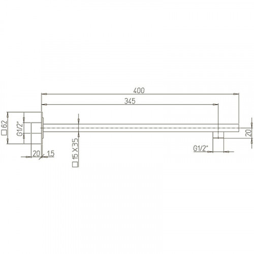 Кронштейн для верхнего душа Paini 50CR745T540BI Хром