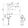 Смеситель для раковины Gattoni H2Omix7000 7004570C0 Хром