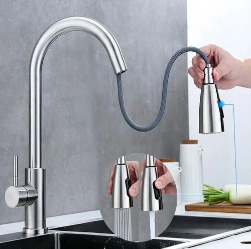 Смеситель для кухни D-Lin H155315-T Сатин