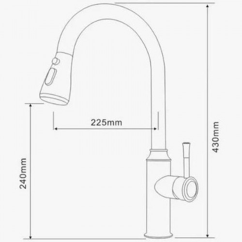 Смеситель для кухни D-Lin H155315-T Сатин