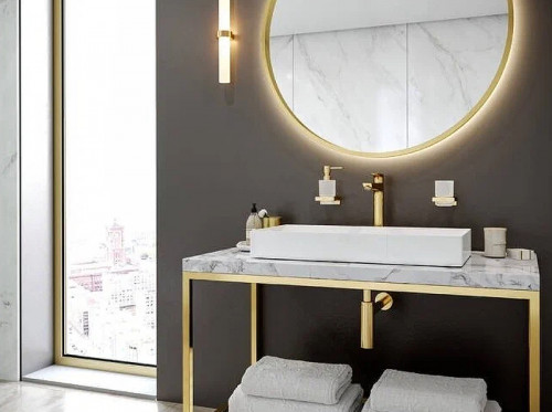 Смеситель для раковины Hansgrohe Talis E 71716990 Полированное золото латунь