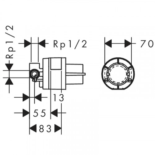 Смеситель для душа Hansgrohe Logis E 71608000 Хром латунь встраиваемый