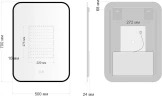Зеркало Aquanet Контур 50 367660 с подсветкой цвет Черный с сенсорным выключателем и подогревом