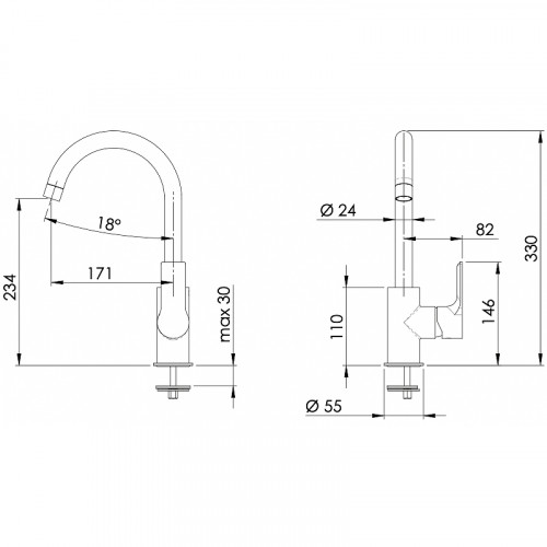 Смеситель для кухни Remer Energy EY72NO Черный матовый латунь