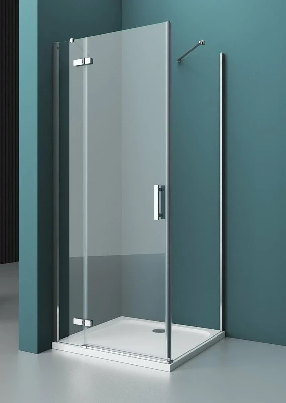 Душевой уголок BelBagno Kraft 80х90 KRAFT-AH-12-80/90-C-Cr-L профиль Хром стекло прозрачное