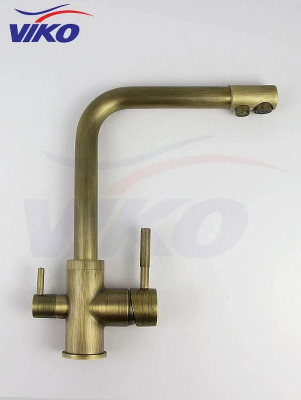 Смеситель для кухни Viko V-5064 Античная бронза латунь на столешницу