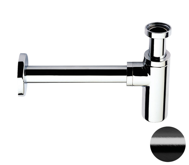 Сифон для раковины Remer 958LCFP цвет Черный брашированный хром