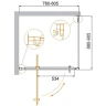 Душевой уголок Cezares Molveno 80x90 MOLVENO-AH-1-80/90-C-Cr-IV профиль Хром стекло прозрачное