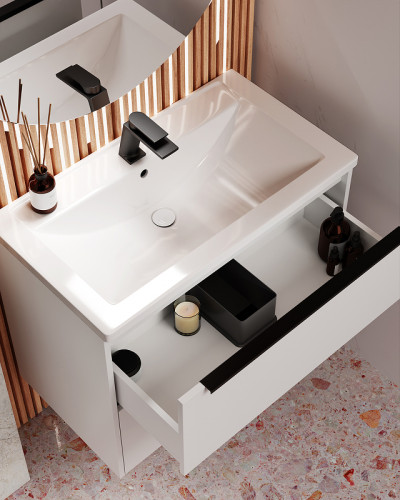 Тумба под раковину WellWant Bello 80 WWTRN0821PW подвесная Белая