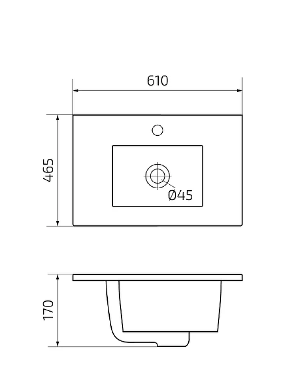 Раковина Gid Integrado 9060e 61 71101 цвет Белый