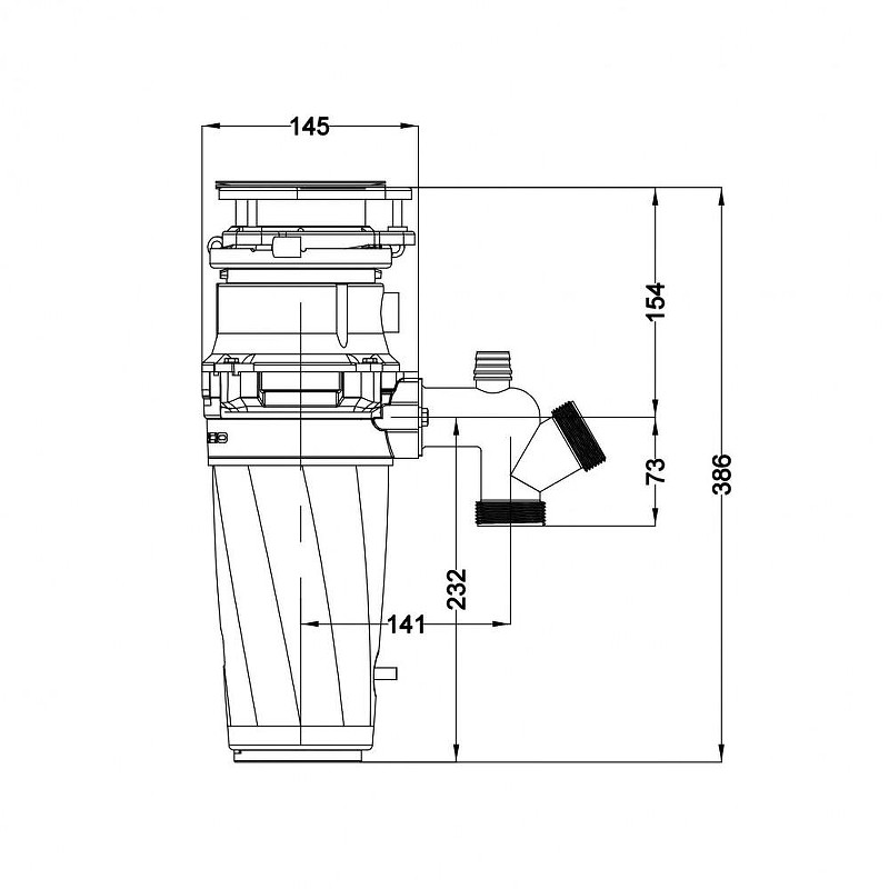 Измельчитель пищевых отходов Milacio Vida PRO 750 5550750 735