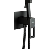 Гигиенический душ со смесителем Gappo G17-6 G7217-6 Черный матовый латунь встраиваемый