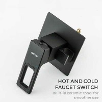 Гигиенический душ со смесителем Gappo G17-6 G7217-6 Черный матовый латунь встраиваемый