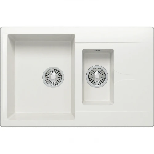 Кухонная мойка Polygran Brig-770 №36 473400 Белый хлопок искусственный камень (литьевой мрамор) встраиваемый