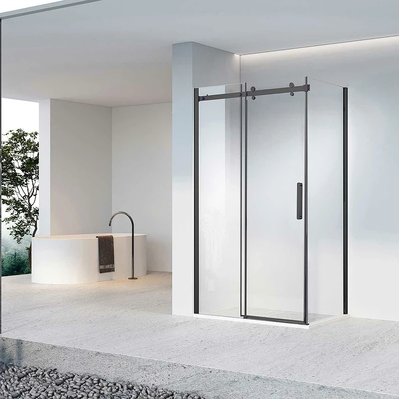 Душевой уголок Vincea Como-N 130x100 VSR-4CN1013CLB профиль Черный стекло прозрачное