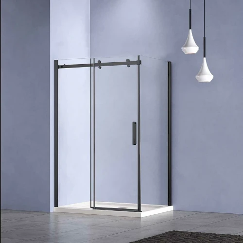 Душевой уголок Vincea Como-N 130x100 VSR-4CN1013CLB профиль Черный стекло прозрачное