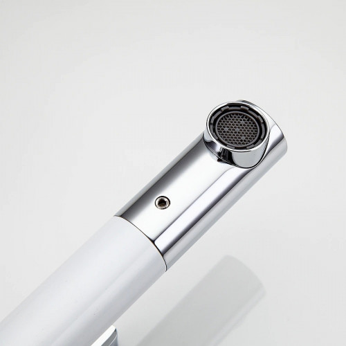 Смеситель для раковины Frap H52 F1052-15 Белый Хром латунь