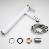 Смеситель для раковины Frap H52 F1052-15 Белый Хром латунь