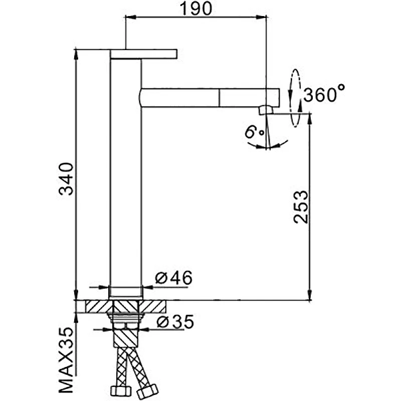 Смеситель для раковины Frap H52 F1052-15 Белый Хром латунь
