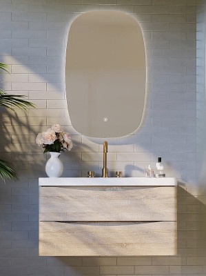Тумба под раковину BelBagno Marino 70 MARINO-700-2C-SO-RG-P подвесная Rovere Grigio МДФ / ЛДСП
