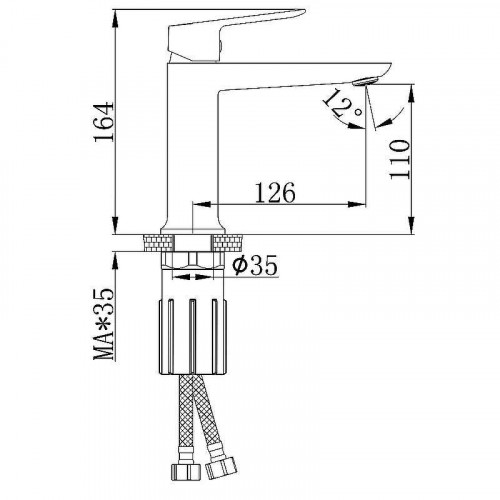 Смеситель для раковины Azario Alanti AZ-K1032B цвет Черный матовый