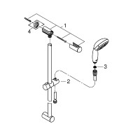 Душевой гарнитур Grohe Tempesta New 27924001 Хром латунь на стену