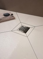 Душевой трап Berges Zentrum Antik 150x150 090465 с решеткой Хром матовый