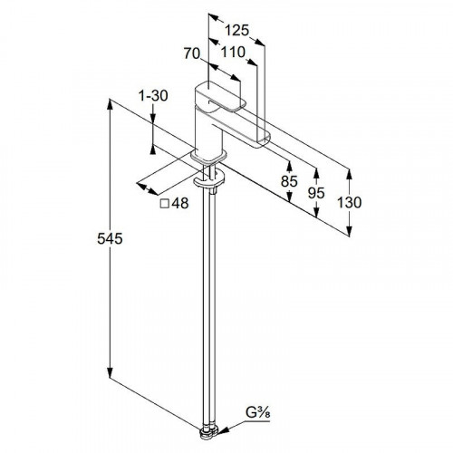 Смеситель для раковины Kludi Renon 422903975 Черный матовый латунь
