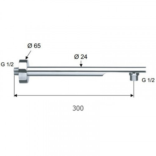Кронштейн для верхнего душа Remer Minimal 348N30 Хром латунь на стену