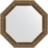 Зеркало Evoform Octagon 79х79 BY 3843 в багетной раме - Вензель серебряный 101 мм стекло