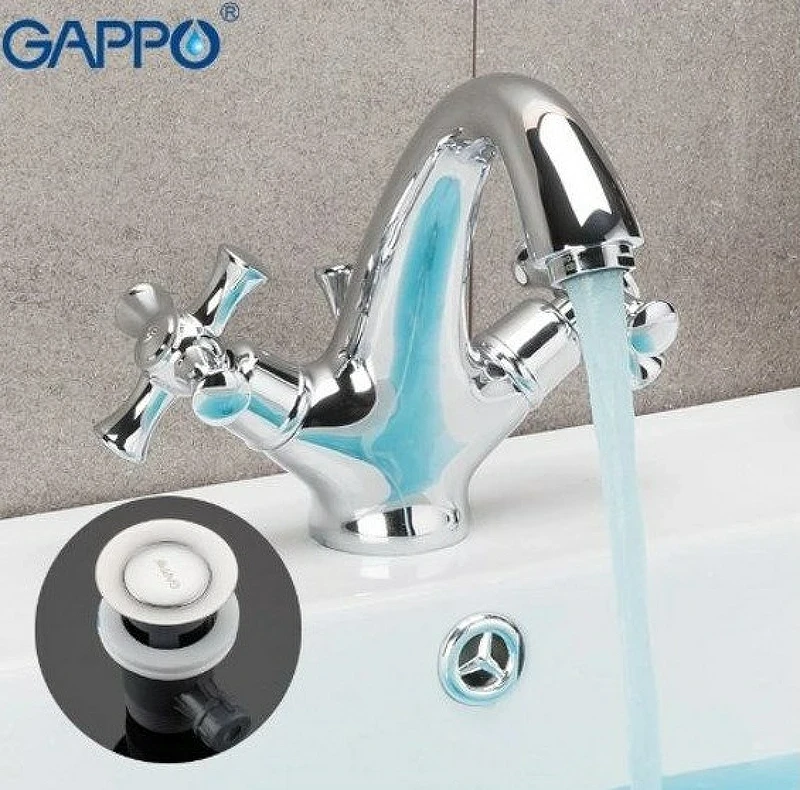 Смеситель для раковины Gappo G42 G1042 Хром латунь