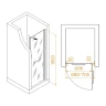 Душевая дверь RGW Passage PA-103B 70 020810307-24c профиль Черный матовый стекло матовое-сатинат