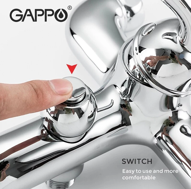 Смеситель для ванны Gappo G88 G3288 Хром