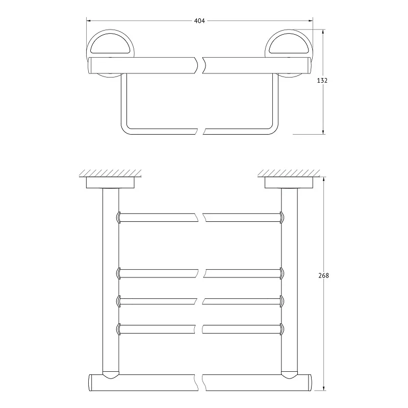 Полка для полотенец FBS Luxia LUX 040 Хром